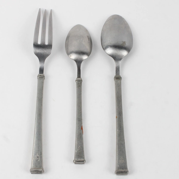 Lot Of 3 Vintage International Pewter Farmington Tablespoon Teaspoon Fork