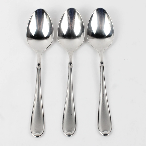 Set of 3 Wallace 18/8 Oval Soup Spoons 7.75"