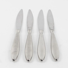 Lot Of 4 Oneida Silver Emery (Stainless) Flatware Dinner Knives 9.5" Long