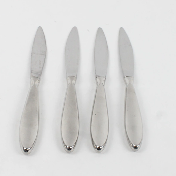 Lot Of 4 Oneida Silver Emery (Stainless) Flatware Dinner Knives 9.5" Long