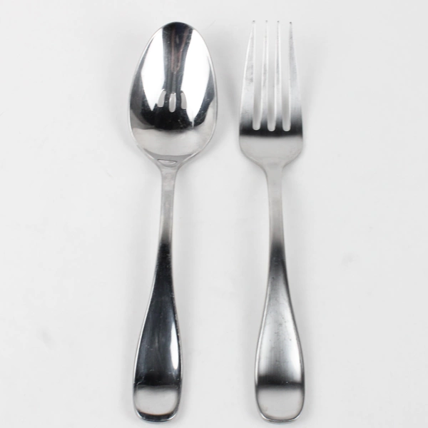 Lot Of 2 Oneida Silver Satin Voss (Stainless) Flatware Serving Set 9" Long