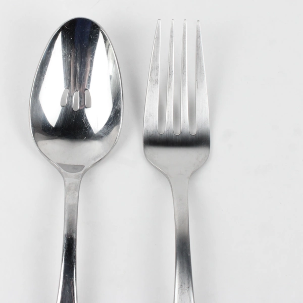 Lot Of 2 Oneida Silver Satin Voss (Stainless) Flatware Serving Set 9" Long