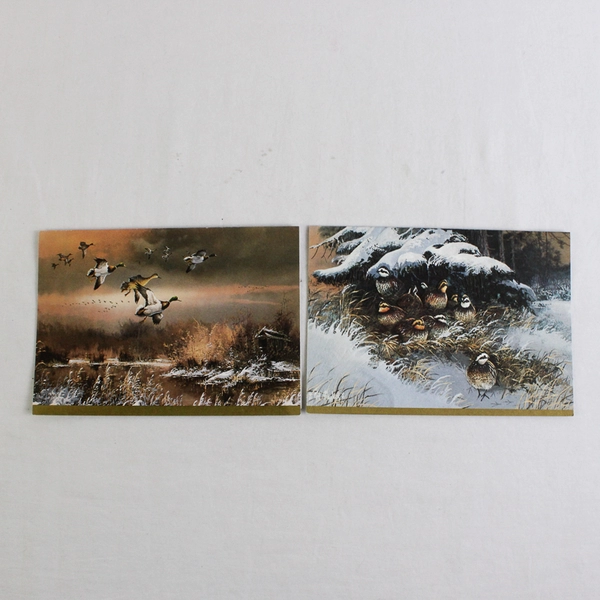 Lot of 5 VTG Cleo Ducks Unlimited Christmas Cards 80s 90s