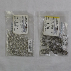 Lot of 2 Fire Mountain Gems Bags of 100 Jump Rings for Crafts/Jewelry