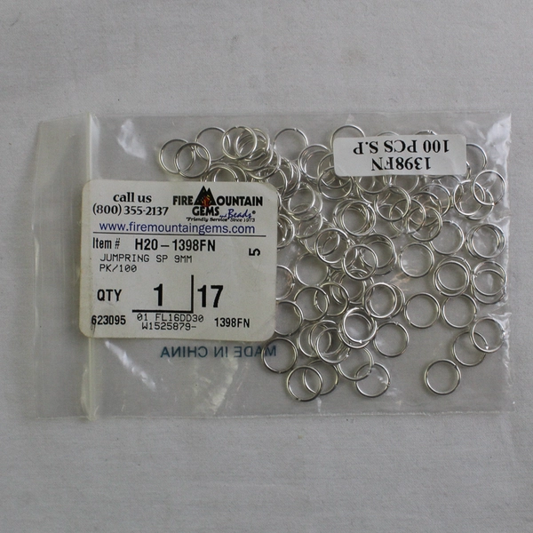 Lot of 2 Fire Mountain Gems Bags of 100 Jump Rings for Crafts/Jewelry