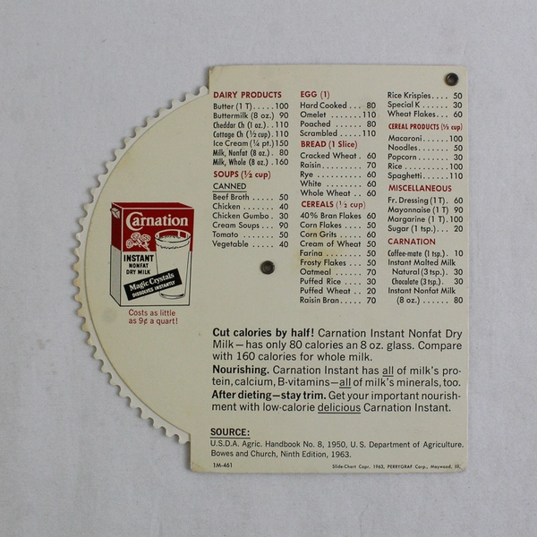 VTG 1963 Carnation Instant Calorie Counter Promotional