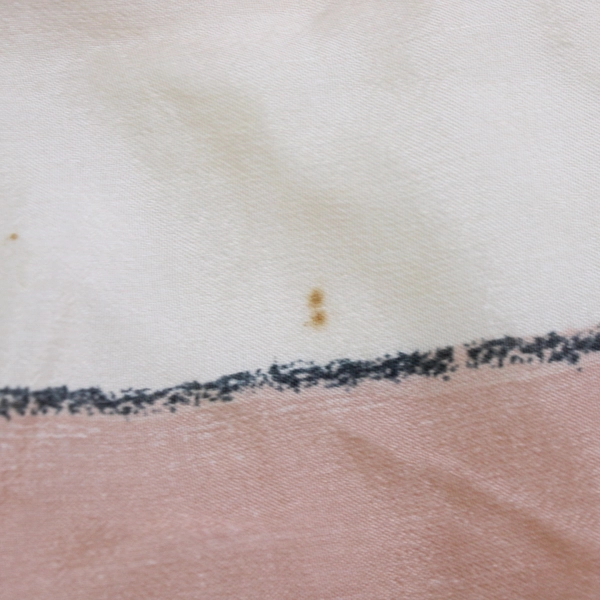 Vintage Brown and Beige Square Silk Scarf 30" x 30" FLAWED