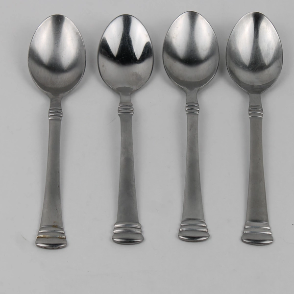 Lot of 5 International Silver Astra Pattern Serving Spoons Stainless 8.75"