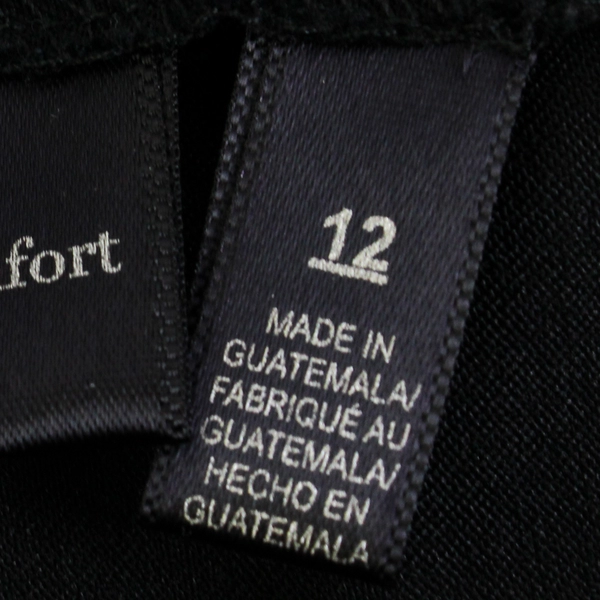 Rafaella Comfort Women's 12 Black Pull On Slim Leg Stretch Dress Pants