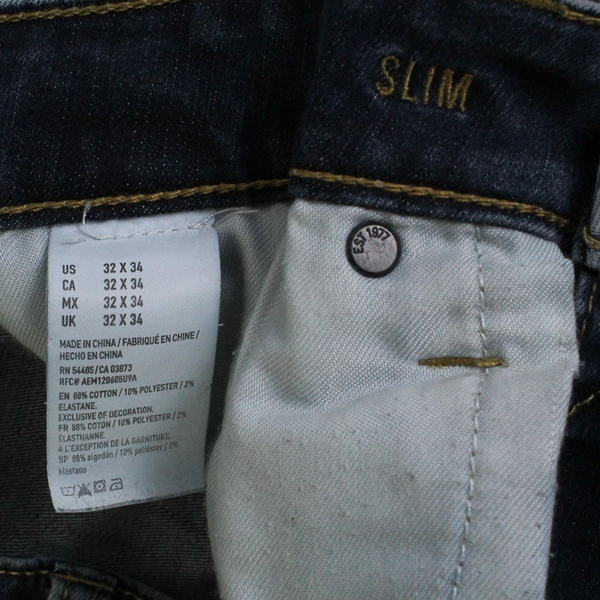 American Eagle Dark Wash Slim Straight Leg Jeans Women's Size 32x34