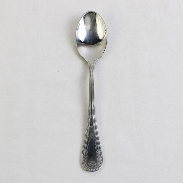 Towle Silver Beaded Antique-Engraved 18/8 Stainless Teaspoon 6.25" Good 