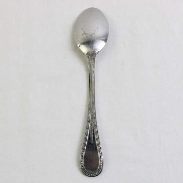 Towle Silver Beaded Antique-Engraved 18/8 Stainless Teaspoon 6.25" Good 