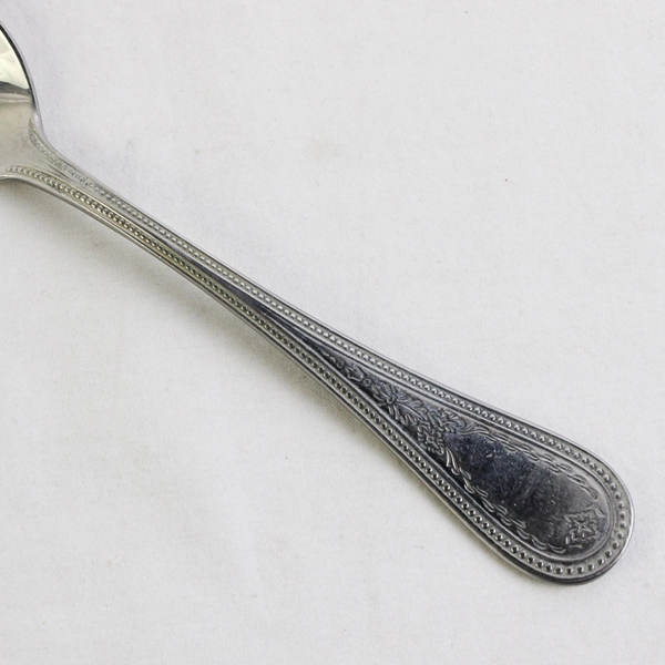 Towle Silver Beaded Antique-Engraved 18/8 Stainless Teaspoon 6.25" Good 