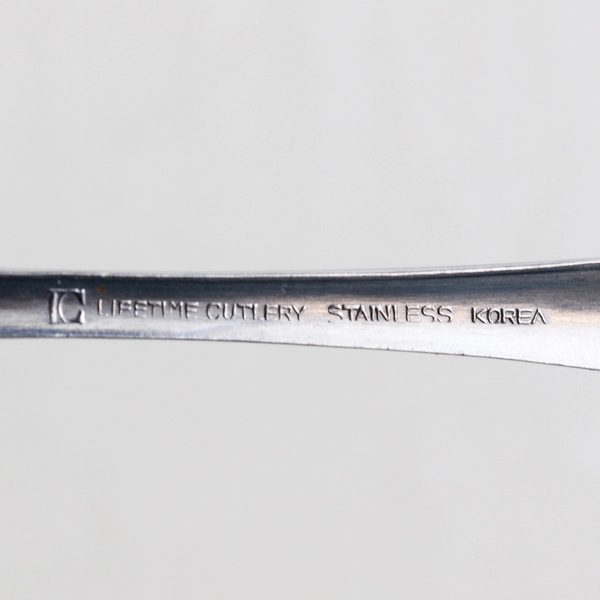 VTG Lifetime Cutlery LCU44 Pat Stainless Oval Shaped Soup Spoon 7.25" Good Rare