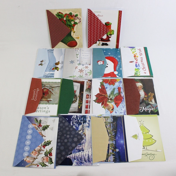 Lot of 14 Christmas Holiday Greeting Cards with Envelopes