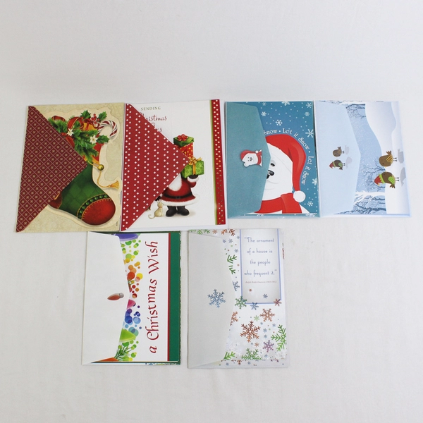 Lot of 14 Christmas Holiday Greeting Cards with Envelopes