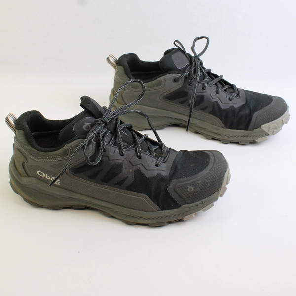 Oboz Katabatic Low Waterproof Hiking Shoes Gray/Black Men's Size 9.5