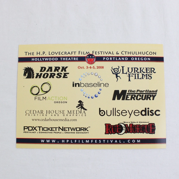Set of 16 Lurker Films H.P. Lovecraft Film Festival 2008 Promo Cards