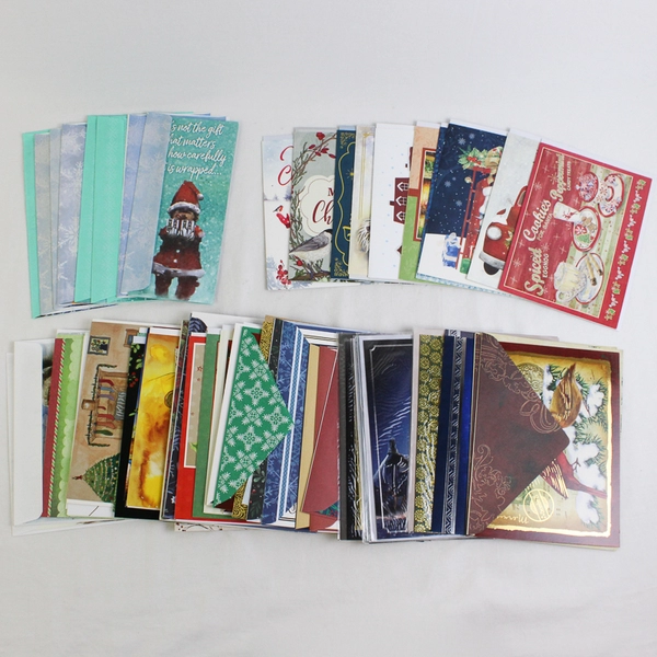 Large Lot of 63 Christmas Holiday Greeting Cards with Envelopes