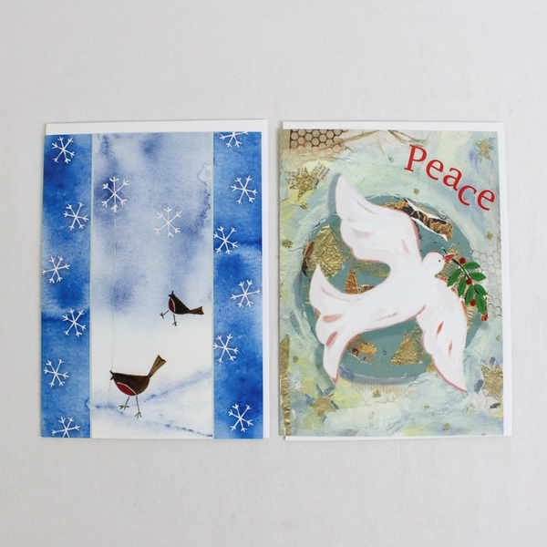 Lot of 4 World Wildlife Fund Christmas Greeting Cards with Envelopes