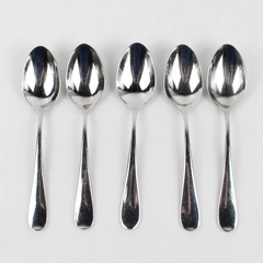 Lot Of 5 Reed & Barton Dalton (Stainless) Flatware Soup Spoons 7.25" Long
