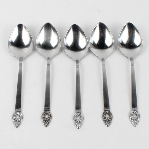 Lot Of 5 Oneida Silver Rogers Danish Court (Stainless) Flatware Soup Spoons 7"