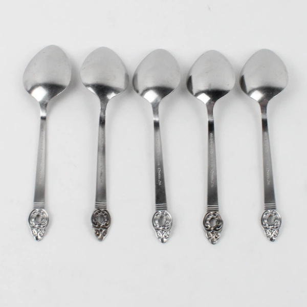 Lot Of 5 Oneida Silver Rogers Danish Court (Stainless) Flatware Soup Spoons 7"