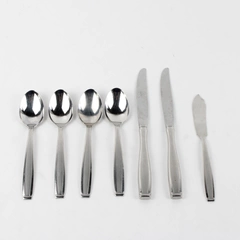 Lot Of 7 Oneida Silver Satin Shasta (Stainless) Flatware 3 Knives & 4 Spoons