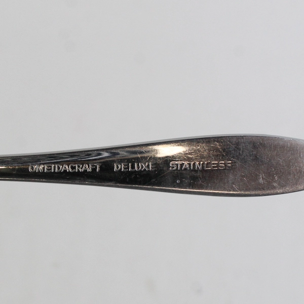 Lot of 3 Oneida Oneidacraft Deluxe Ember Glow Stainless Oval Soup Spoons 6.75"