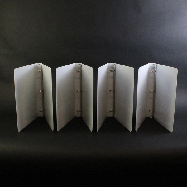 Lot of 4 White 1-Inch 3-Ring Binders Unbranded