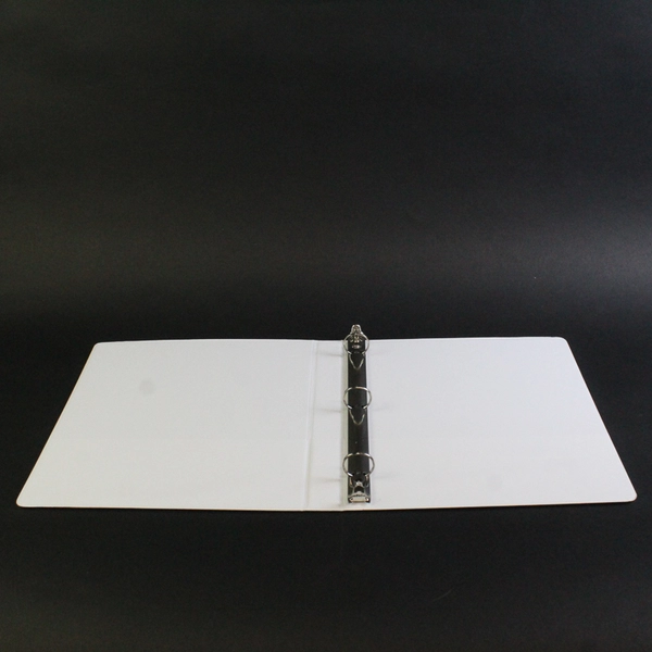Lot of 2 Unbranded White 3 Ring 1 Inch Durable View Binders with Pockets