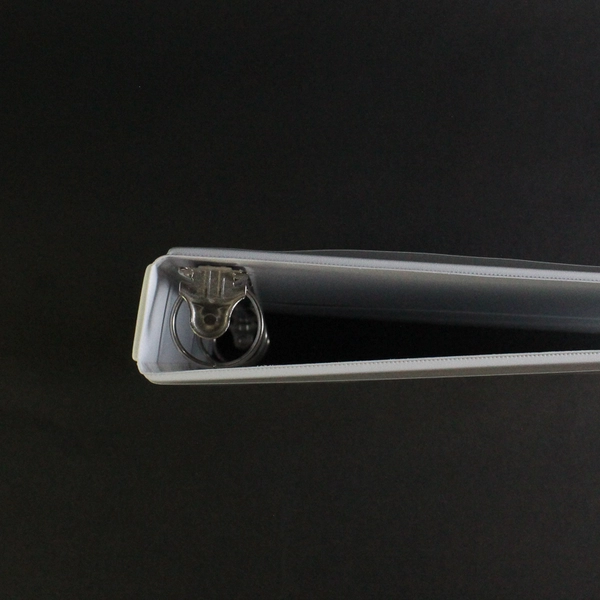 Lot of 2 Unbranded White 3 Ring 1 Inch Durable View Binders with Pockets