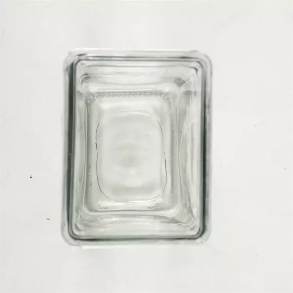 Clear Glass Cube Vase 3 x 3.75 x 6 in Modern Square Tabletop Decor