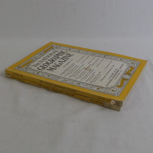 Vintage Lot of 2 National Geographic Magazines October 1945 & September 1946