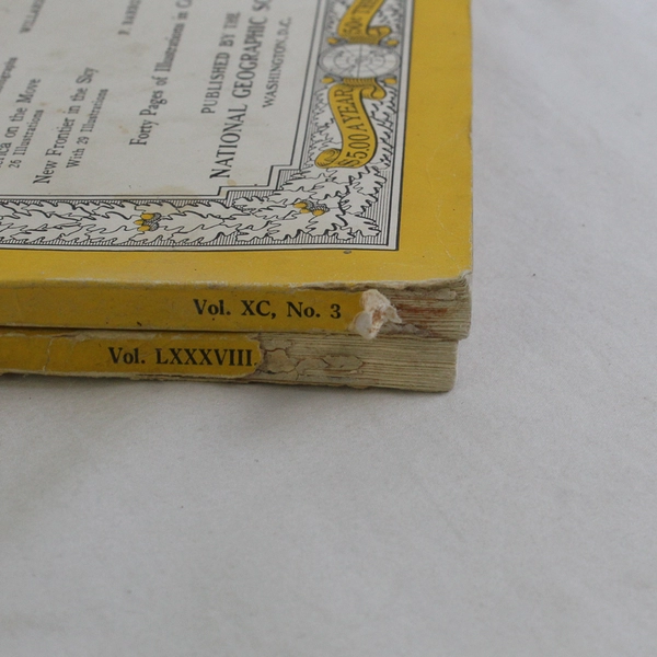 Vintage Lot of 2 National Geographic Magazines October 1945 & September 1946