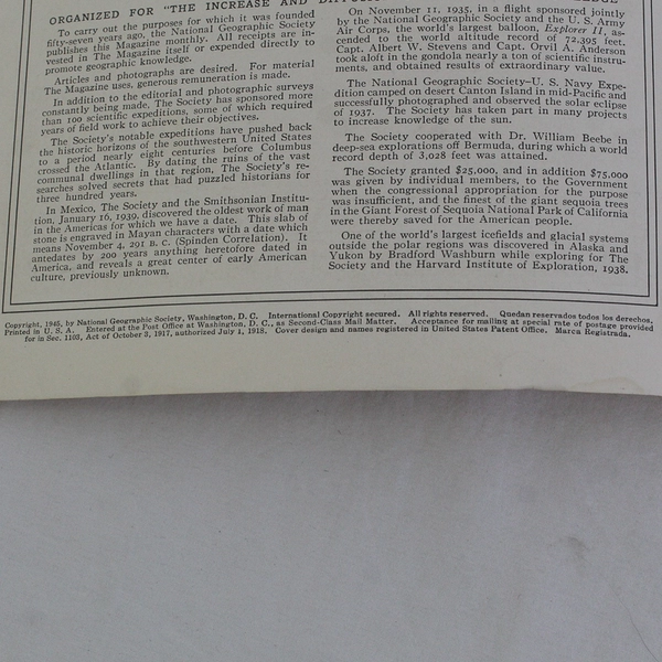 Vintage Lot of 2 National Geographic Magazines October 1945 & September 1946