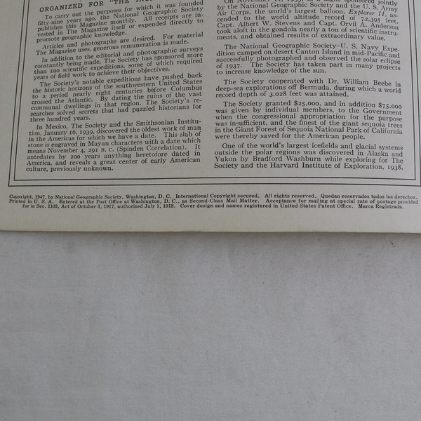 Vintage Lot of 2 National Geographic Magazines April & September 1947