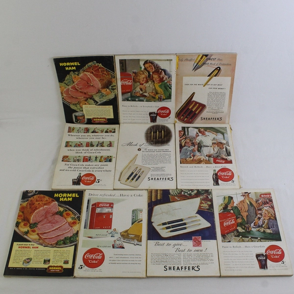 Vintage Lot of 10 National Geographic Magazines 1948 Missing Nov & Dec 