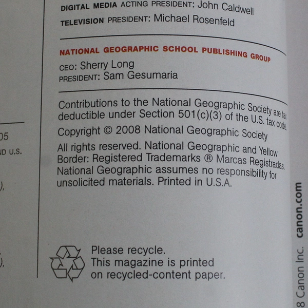 Lot of 3 National Geographic Magazines October November December 2008 Good