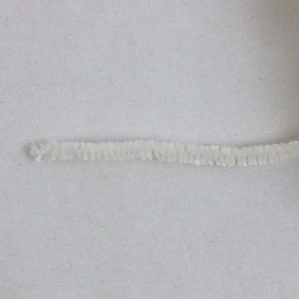 Au Ver a Soie Pure Silk Chenille Thread, 3 Yards White New 