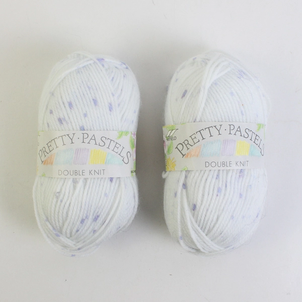Lot of 2 Pretty Pastels Double Knit Skeins of Yarn, Hayfield New 