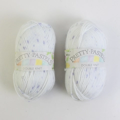 Lot of 2 Pretty Pastels Double Knit Skeins of Yarn, Hayfield New 