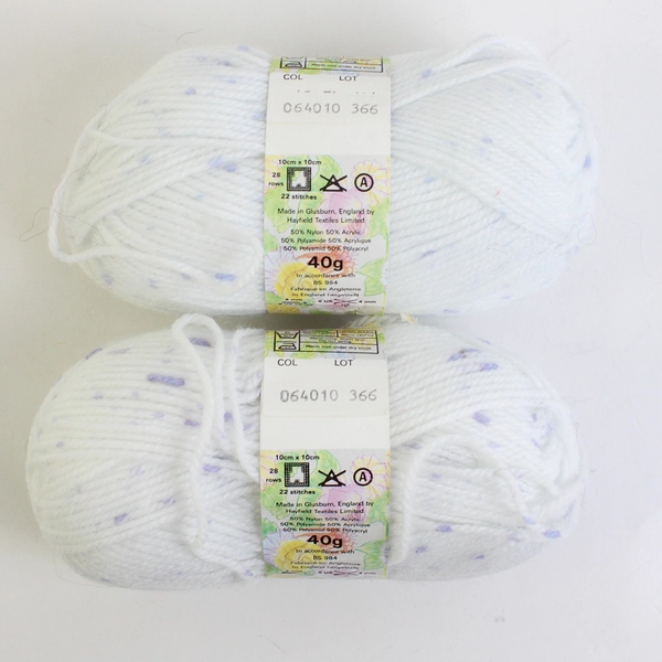 Lot of 2 Pretty Pastels Double Knit Skeins of Yarn, Hayfield New 
