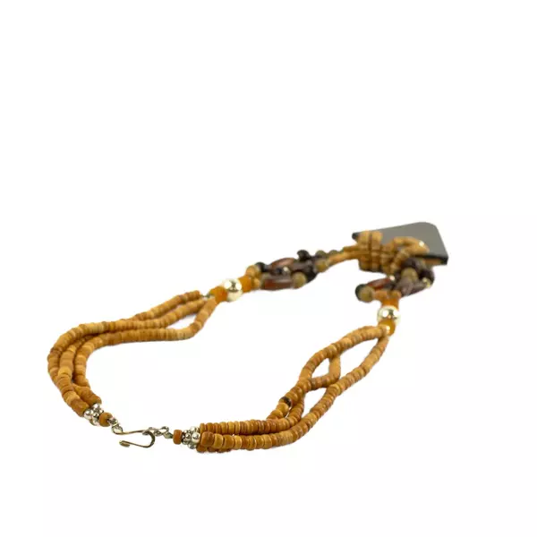 Lee Sands Multi-strand Necklace with Arrowhead Shaped Pendant with Stones