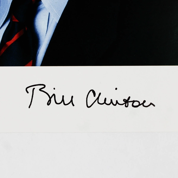 President Bill Clinton Official Portrait 8X10 Photo Autopen Signature