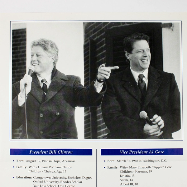 President Bill Clinton Vice President Al Gore Biography Fact Sheet
