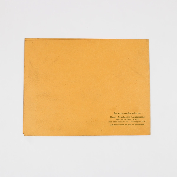 1943 Souvenir Folder Group Photo Herb Sachs' Del Rio Restaurant Washington DC