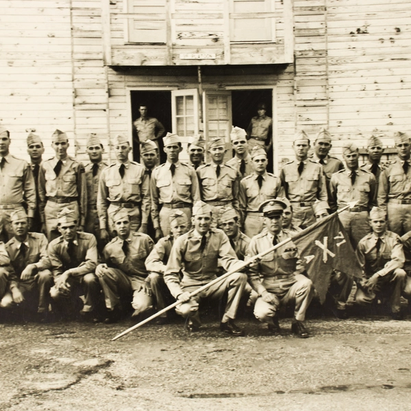 WWII Korea Army Barracks Group 8X10 Photo 71st Division Artillery A Company 