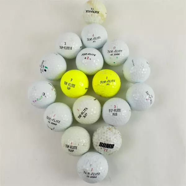 Lot of 17 Top Flite Used Golf Balls Pre-Owned Practice Range
