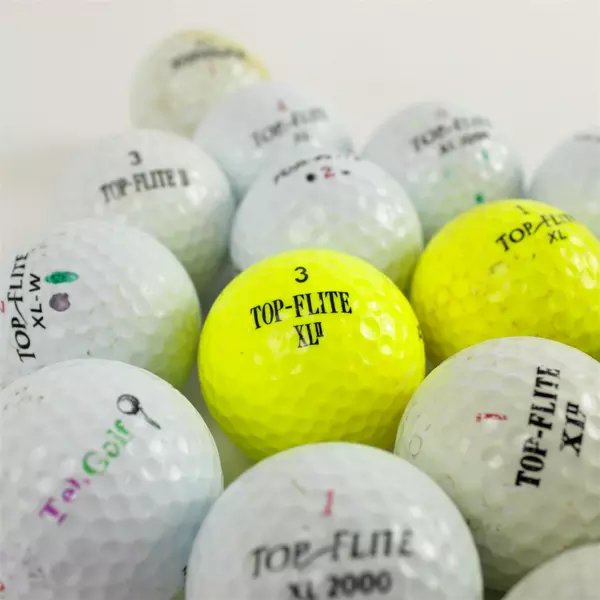 Lot of 17 Top Flite Used Golf Balls Pre-Owned Practice Range